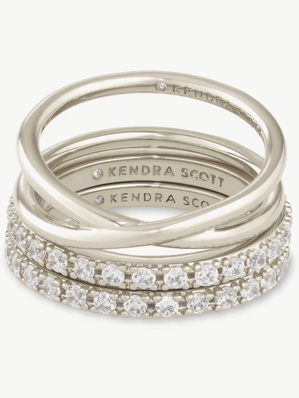 Kendra Scott Silver Pavé Stackable Ring Set